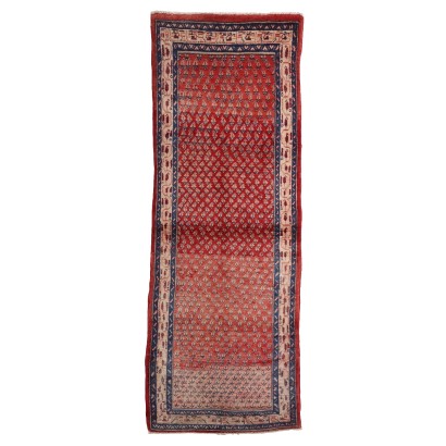 Antique Mir Carpet Wool Cotton Heavy Knot Iran 112 x 42 In