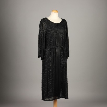 Vintage Dress Silk Crêpe Size 18/20 India 1970s-1980s
