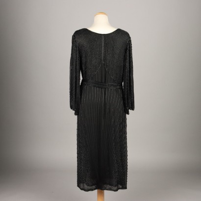 Vintage Dress Silk Crêpe Size 18/20 India 1970s-1980s