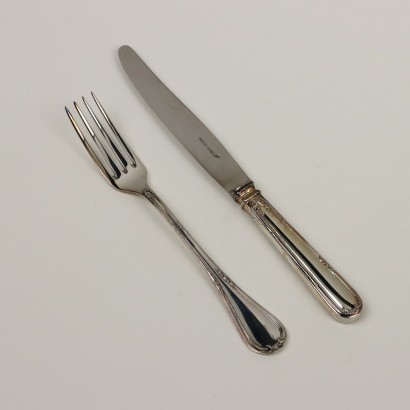 Cutlery Service Silver Man. Cesa Italy XX Century