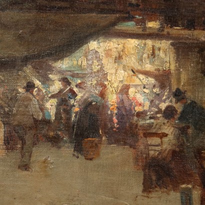 O. Ricciardi Naples\' View Oil on Canvas Italy 1933