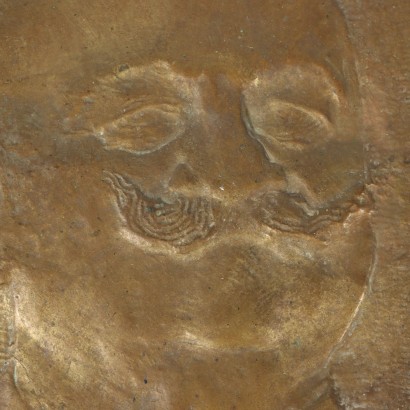 Paire de Médaillons en Bronze E. Bazzaro Italie XXe Siècle