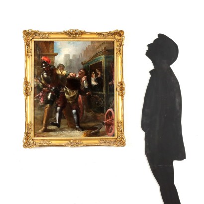 Kunst, italienische Kunst, italienische Malerei des 19. Jahrhunderts, Malerei mit Genreszene, Der Showdown