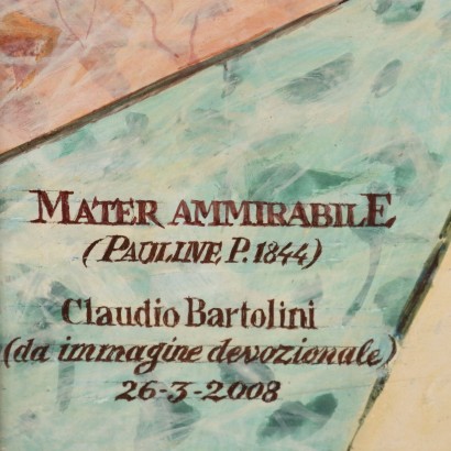 Tableau Mater Ammirabile Huile sur Contreplaqué Copie de C. Bartolini