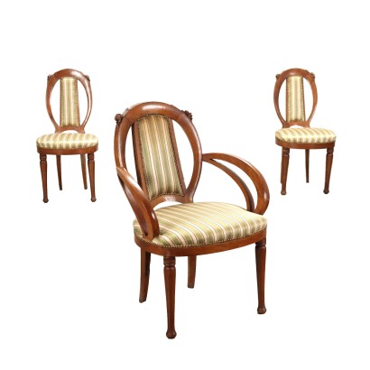 Sillón y sillas Liberty Atribuible a Carlo Zen