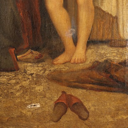 Pintado con la escena del mercado de Sch, el mercado de esclavos