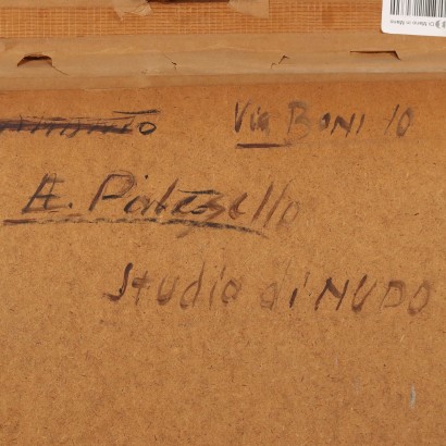 E. Polesello Étude de Nu Crayons sur Papier Italie XXe Siècle