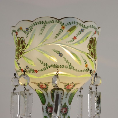 Ancient Table Lamp Bohemian Crystal Cezchoslovakia XX Century