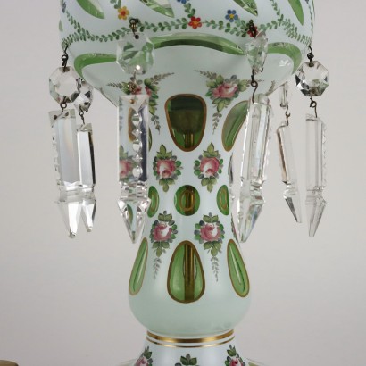 Ancient Table Lamp Bohemian Crystal Cezchoslovakia XX Century