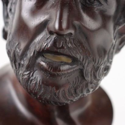Der Kopf Senecas Bronze Italien XX Jhd
