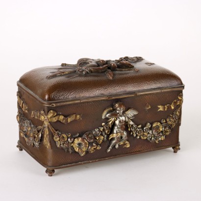 Ancient Jewelry Box in Copper from the XIX-XX Century