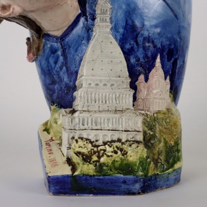 Antiquitäten, Vase, Vase Antiquitäten, antike Vase, antike italienische Vase, antike Vase, neoklassizistische Vase, Vase aus dem 19. Jahrhundert, glasierte Keramikvase