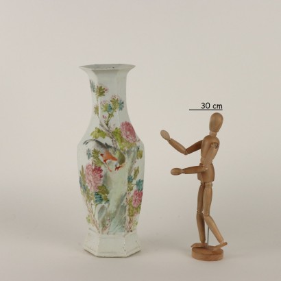 antiquariato, vaso, antiquariato vasi, vaso antico, vaso antico italiano, vaso di antiquariato, vaso neoclassico, vaso del 800,Vaso a Balaustro in Porcellana