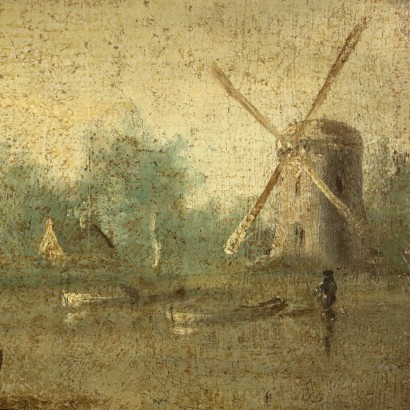 Landscape Painting Attributed to Thomas Heeremans Oil on Canvas