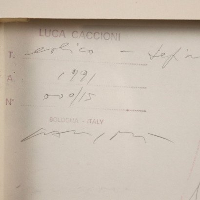 L. Caccioni Windig Gemischte Technik auf Papier Italien 1991