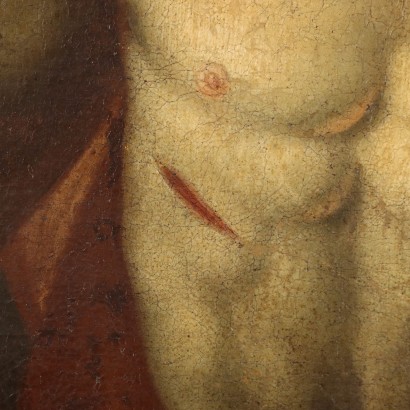 Painting with Risen Christ Oil on Canvas XVII-XVIII Century