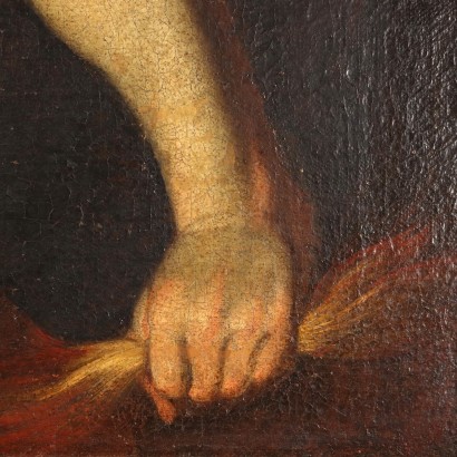 Painting with Risen Christ Oil on Canvas XVII-XVIII Century
