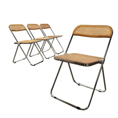 Castelli Pila Cané Chairs Wood Italy 1970s