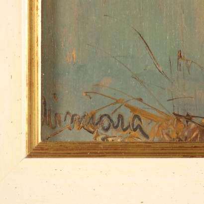 Kunst, italienische Kunst, italienische Malerei des 20. Jahrhunderts, Gemälde von Ambrogio Vismara, lombardische Landschaft, Ambrogio Vismara, Ambrogio Vismara