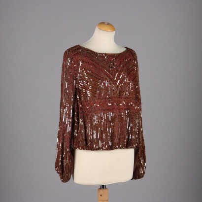 Vintage Embroidered Silk Shirt