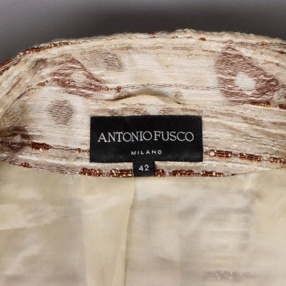 Veste Vintage Antonio Fusco en Coton avec Boutons Taille 42 Italie