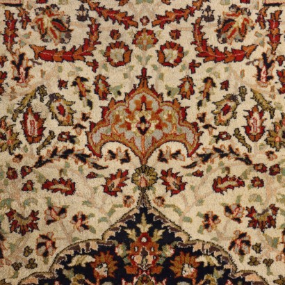Vintage Jaipur Teppich Indien Baumwolle Wolle Feiner Knoten Asien