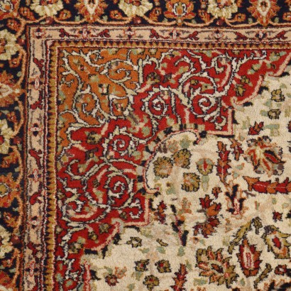 Vintage Jaipur Teppich Indien Baumwolle Wolle Feiner Knoten Asien
