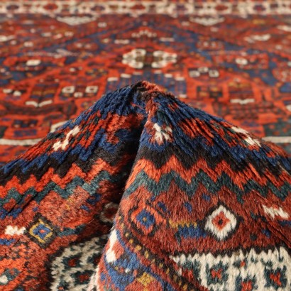 Vintage Shiraz Teppich Iran 200x170 cm Wolle Großer Knoten 1970er