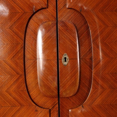 Vintage Schrank Italien 1950er Jahre Exotisches Furniertes Holz