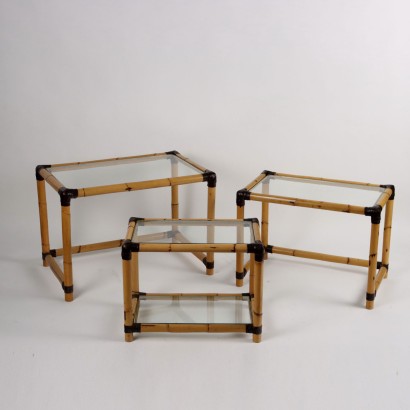 Group of 3 Coffee Tables Smania Studio Italy 1980s