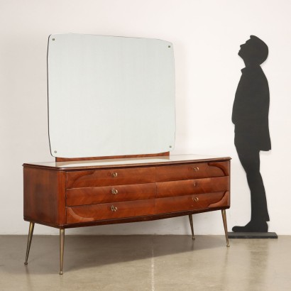 Dresser with Mirror Wood Italy 1950s