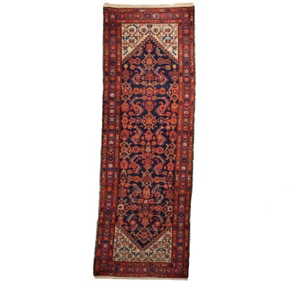 Ancient Asian Carpet Wool Big Knot Geometric Pattern