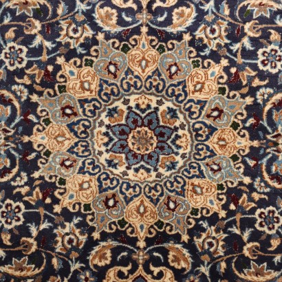 Vintage Nain Teppich Iran 296x195 cm Baumwolle Wolle Großer Knoten