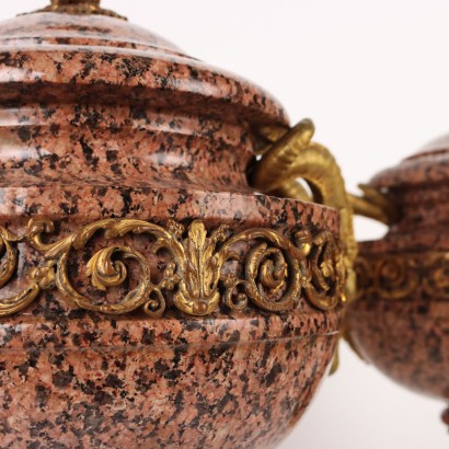Paire de Vases en Granit Rose Napoléon III France XIXe Siècle