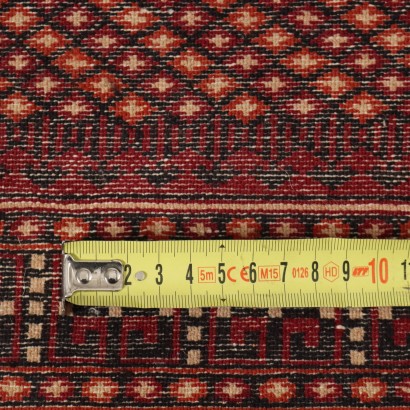 Tapis Vintage Bukhara Pakistan 195x125 cm Coton Laine Noued Fin