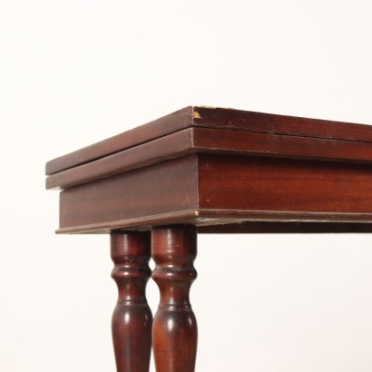 Game Table in Charles X Style Mahogany Italy XX Century