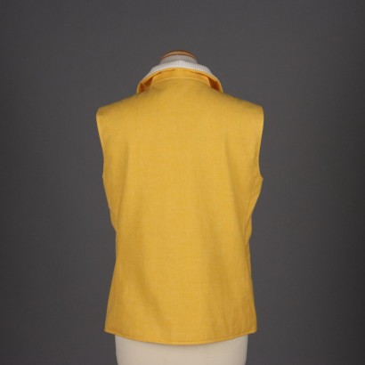 Vintage Gelber Pullover Loro Piana aus Leinen Gr. 42 Italien