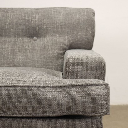 Square Sofa by M. Zanuso for Arflex Fabric Italy 1970s-80s