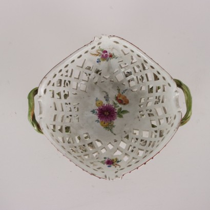 Corbeille Ancienne Porcelaine Allemagne \'700 Décorations Fleurs