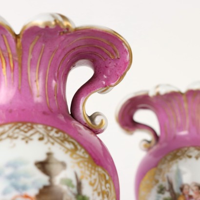 Antike Vasen Porzellan KPM Deutschland \'800 Rosa Gold Keramiken