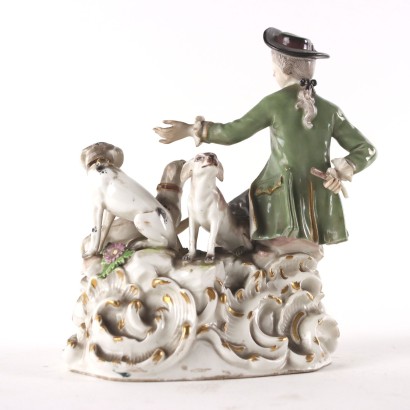 Ancient Sculpture Meissen Young Courtisan Germany \'800 Ceramics