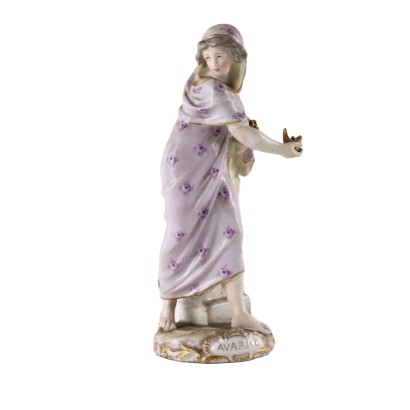 Figura de porcelana Alegoría de la Avaricia