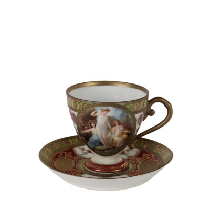 Cup with saucer in Vienna porcelain
