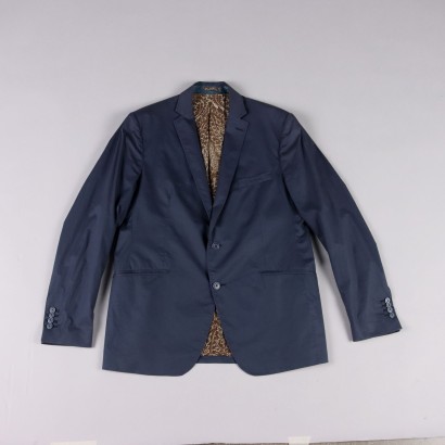 Blue Etro Jacket Size 42 Cotton Silk Buttons Silk Second Hand