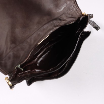 Vintage Tasche Bottega Veneta Italien 1980er Jahre Braunes Leder
