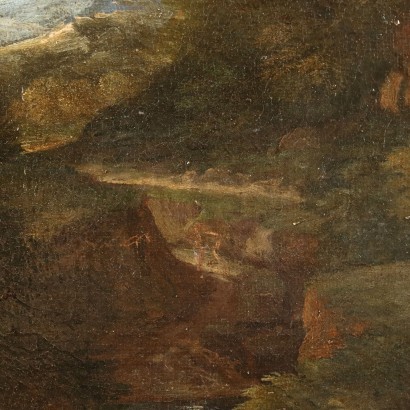 arte, arte italiano, pintura italiana antigua,Pintura con Magdalena penitente en Pa,Magdalena penitente en paisaje