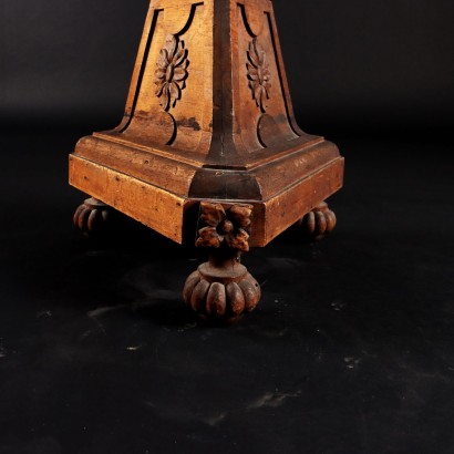 Antike Stehlampe im Neoklassizistischen Stil Italien \'900 Holz
