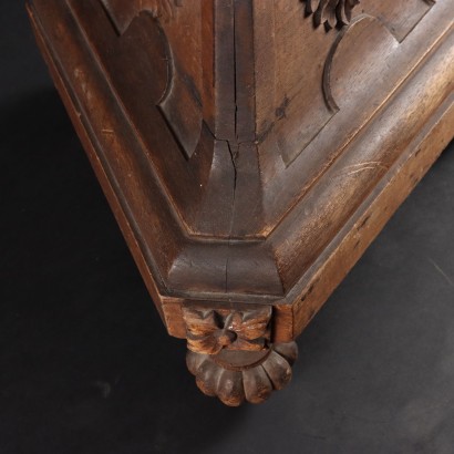 Antike Stehlampe im Neoklassizistischen Stil Italien \'900 Holz