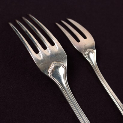 Ancient Silver Cutlery Set R. Greggio Padua \'900 12 Cutleries