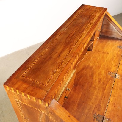 Antike Klappe Louis XVI Italien \'700 Möbel Walnuss Geschnitzer Holz